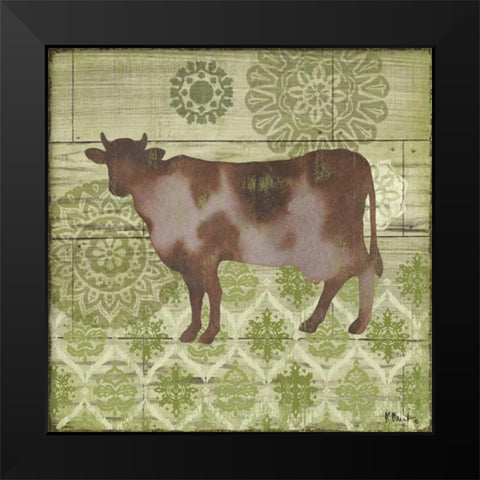 Woodland Ikat II Black Modern Wood Framed Art Print by Brent, Paul