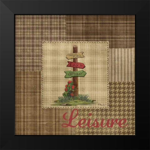 Leisure Lake IV Black Modern Wood Framed Art Print by Brent, Paul