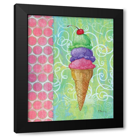 Frozen Delight II Black Modern Wood Framed Art Print with Double Matting by Brent, Paul