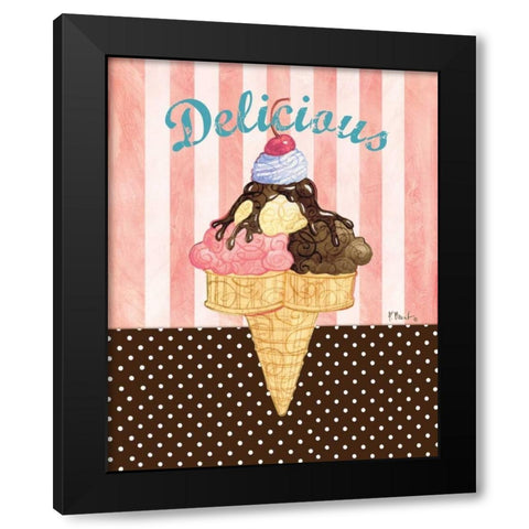 Ice Cream Shoppe I Black Modern Wood Framed Art Print by Brent, Paul