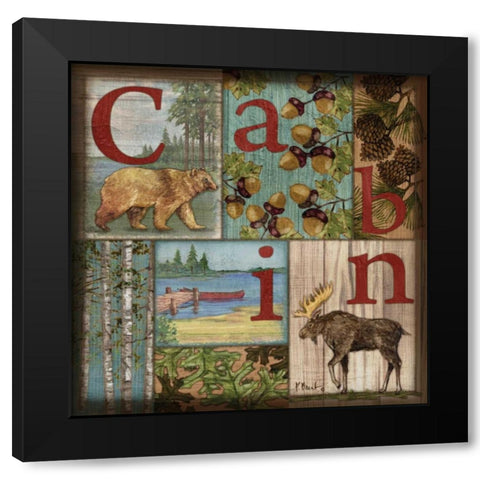 C is for Cabin Black Modern Wood Framed Art Print by Brent, Paul