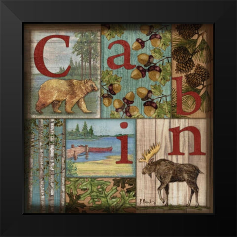 C is for Cabin Black Modern Wood Framed Art Print by Brent, Paul