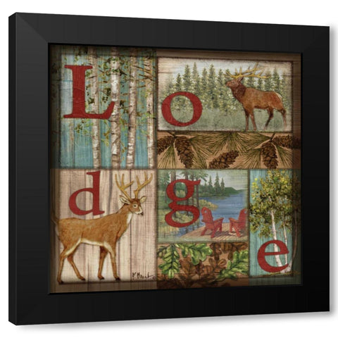 L is for Lodge Black Modern Wood Framed Art Print by Brent, Paul