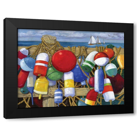 Buoy Composition Black Modern Wood Framed Art Print by Brent, Paul