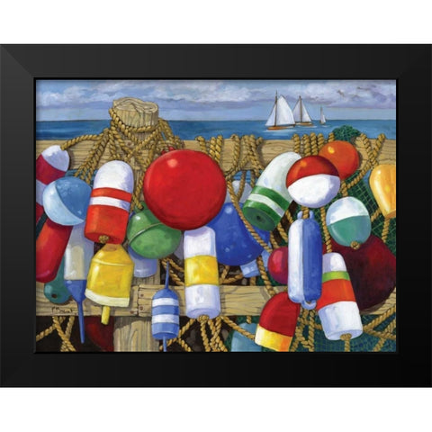 Buoy Composition Black Modern Wood Framed Art Print by Brent, Paul