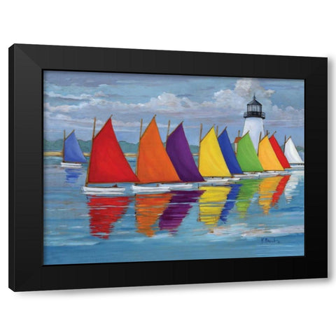 Rainbow Fleet Black Modern Wood Framed Art Print with Double Matting by Brent, Paul