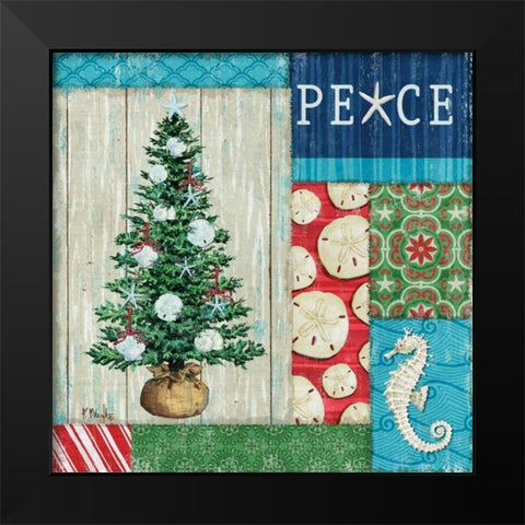 Beach Holiday II Black Modern Wood Framed Art Print by Brent, Paul