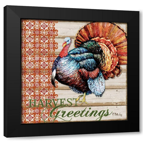 Give Thanks II Black Modern Wood Framed Art Print by Brent, Paul