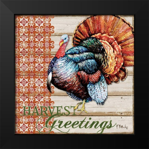 Give Thanks II Black Modern Wood Framed Art Print by Brent, Paul