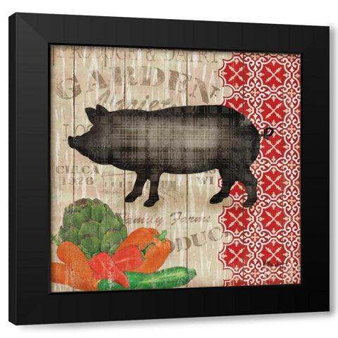 Farmers Market II Black Modern Wood Framed Art Print by Brent, Paul