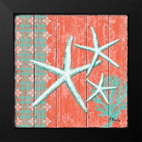 Coral Sea III Black Modern Wood Framed Art Print by Brent, Paul