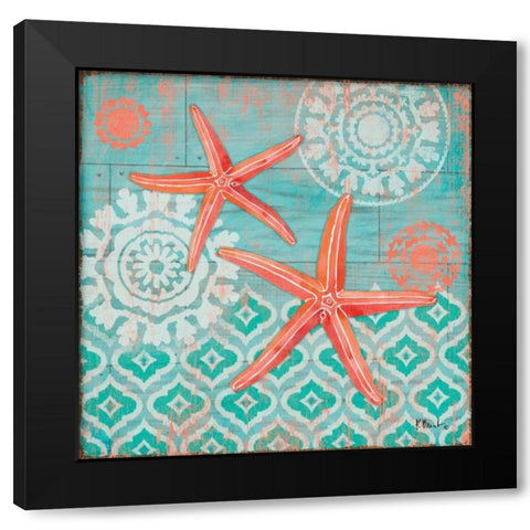 Coral Cove Shells II Black Modern Wood Framed Art Print by Brent, Paul