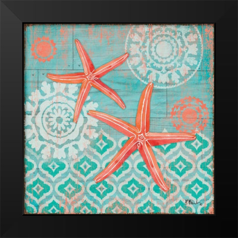 Coral Cove Shells II Black Modern Wood Framed Art Print by Brent, Paul