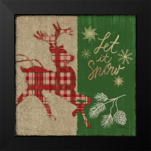 Tartan Holiday II Black Modern Wood Framed Art Print by Brent, Paul