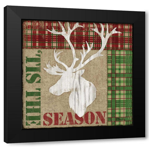 Holly Jolly Lodge II Black Modern Wood Framed Art Print with Double Matting by Brent, Paul