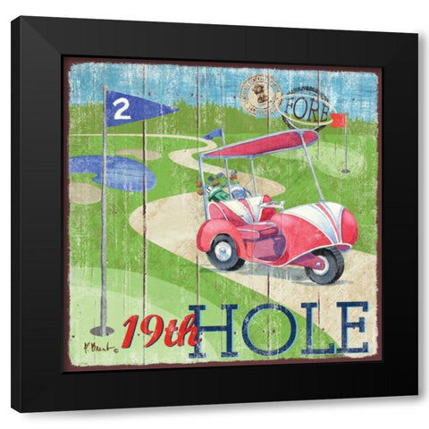 Golf Time II Black Modern Wood Framed Art Print by Brent, Paul