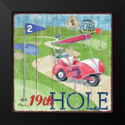 Golf Time II Black Modern Wood Framed Art Print by Brent, Paul