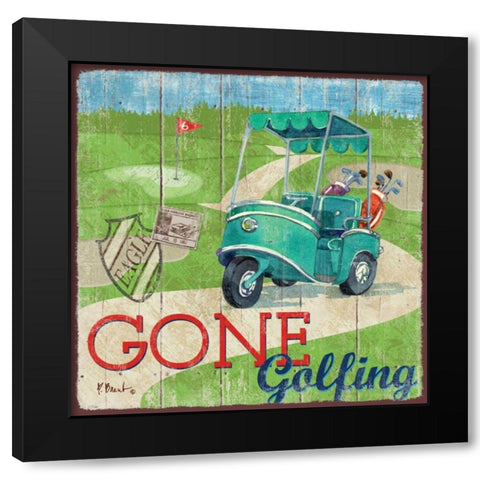 Golf Time IV Black Modern Wood Framed Art Print by Brent, Paul