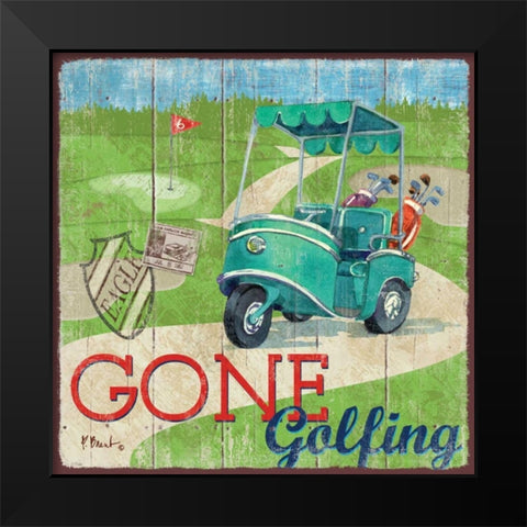 Golf Time IV Black Modern Wood Framed Art Print by Brent, Paul