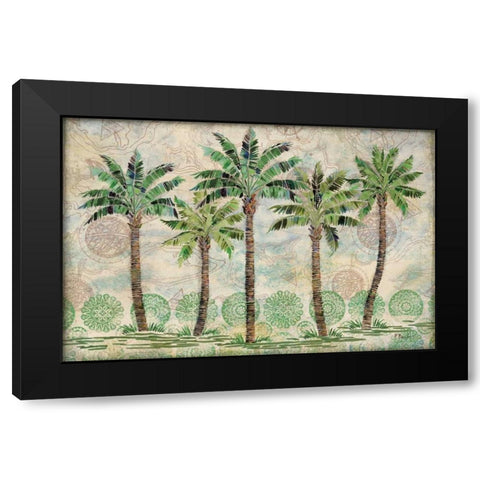 Delray Palm Horizontal Black Modern Wood Framed Art Print by Brent, Paul