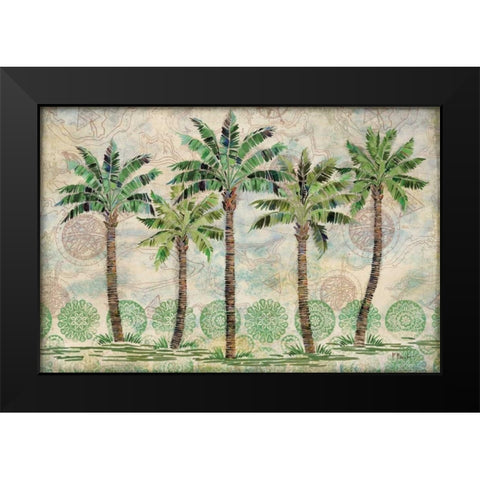 Delray Palm Horizontal Black Modern Wood Framed Art Print by Brent, Paul