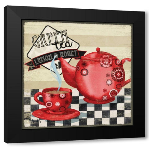 Tea Time II Black Modern Wood Framed Art Print by Brent, Paul