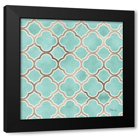 Avon Repeat I Black Modern Wood Framed Art Print with Double Matting by Brent, Paul
