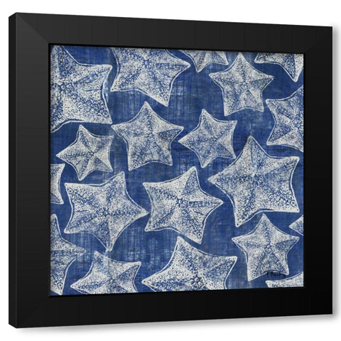 Maritime Shell Repeat I Black Modern Wood Framed Art Print with Double Matting by Brent, Paul