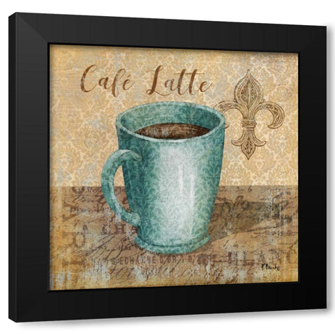 Bonjour Cafe II Black Modern Wood Framed Art Print with Double Matting by Brent, Paul