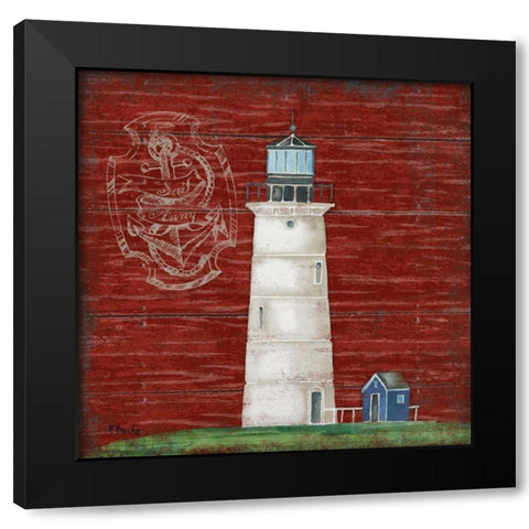 Boothbay Lighthouse III Black Modern Wood Framed Art Print by Brent, Paul