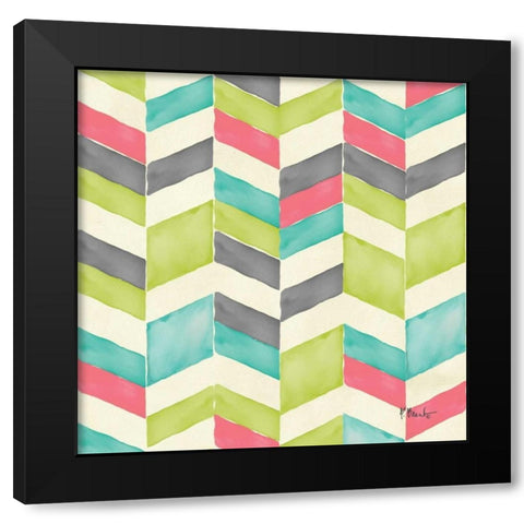 Maxwell Repeat II Black Modern Wood Framed Art Print by Brent, Paul