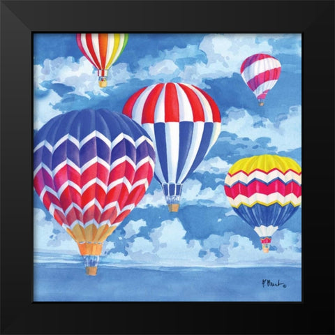Balloons I Black Modern Wood Framed Art Print by Brent, Paul