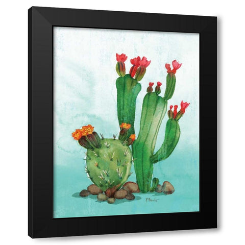Cactus II Black Modern Wood Framed Art Print by Brent, Paul