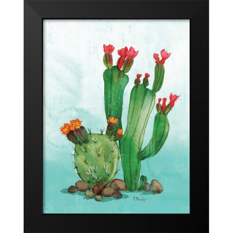 Cactus II Black Modern Wood Framed Art Print by Brent, Paul