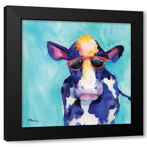 Sunny Farm IV Black Modern Wood Framed Art Print by Brent, Paul