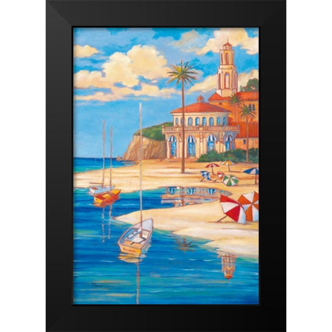 Beach Club II Black Modern Wood Framed Art Print by Brent, Paul