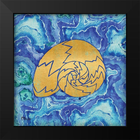 Agate Shell IV Black Modern Wood Framed Art Print by Brent, Paul