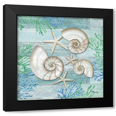 Clearwater Shells II Black Modern Wood Framed Art Print by Brent, Paul