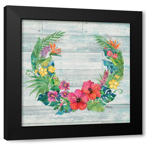 Island Floral I Black Modern Wood Framed Art Print with Double Matting by Brent, Paul