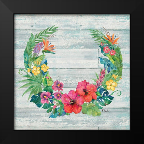 Island Floral I Black Modern Wood Framed Art Print by Brent, Paul