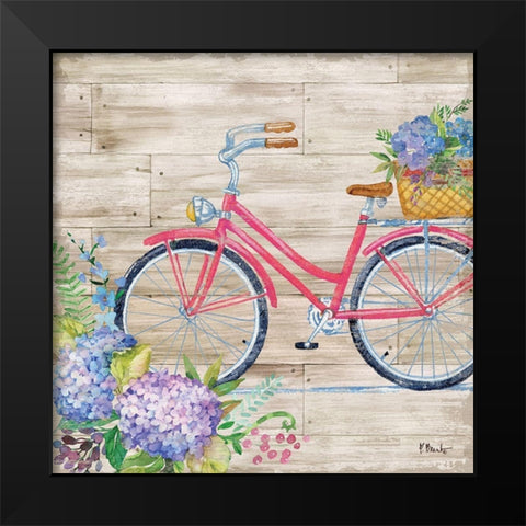 Petal Pusher II Black Modern Wood Framed Art Print by Brent, Paul