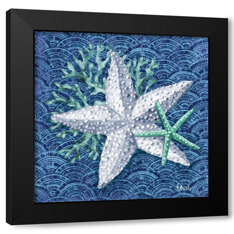 Silverplate Shells IV Black Modern Wood Framed Art Print by Brent, Paul