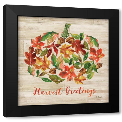 Pumpkin Collage Black Modern Wood Framed Art Print by Brent, Paul