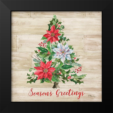 Holly Collage Black Modern Wood Framed Art Print by Brent, Paul