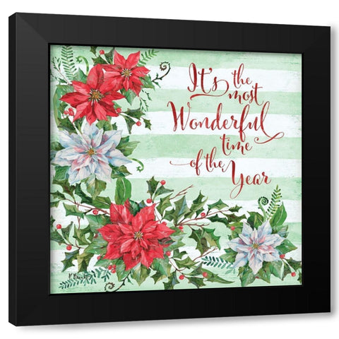 Juliette Inspiration Holiday Black Modern Wood Framed Art Print with Double Matting by Brent, Paul