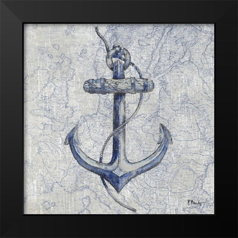 Vintage Nautical I Black Modern Wood Framed Art Print by Brent, Paul
