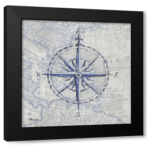 Vintage Nautical II Black Modern Wood Framed Art Print by Brent, Paul