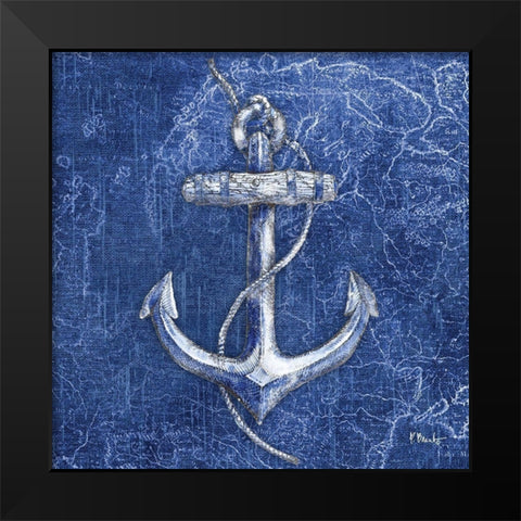 Vintage Nautical I Black Modern Wood Framed Art Print by Brent, Paul
