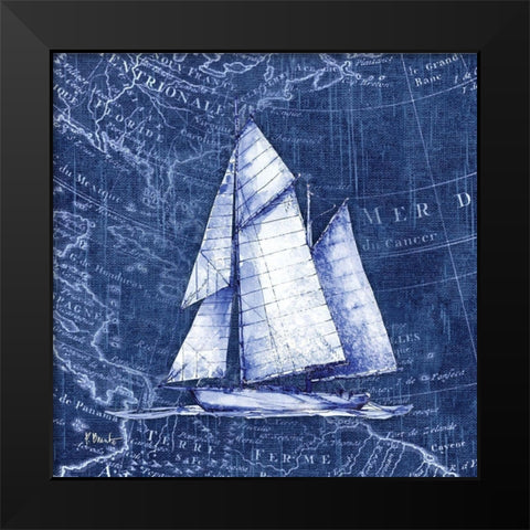 Vintage Nautical III Black Modern Wood Framed Art Print by Brent, Paul
