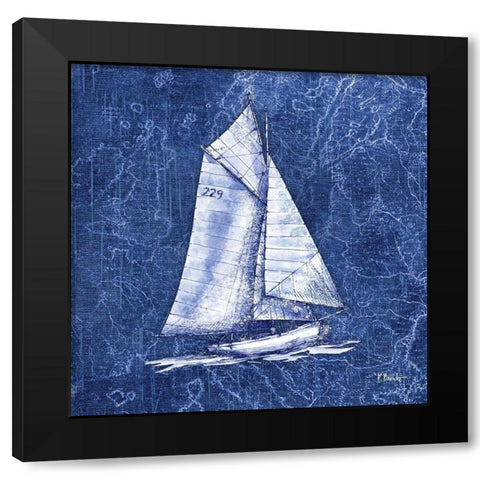 Vintage Nautical IV Black Modern Wood Framed Art Print with Double Matting by Brent, Paul